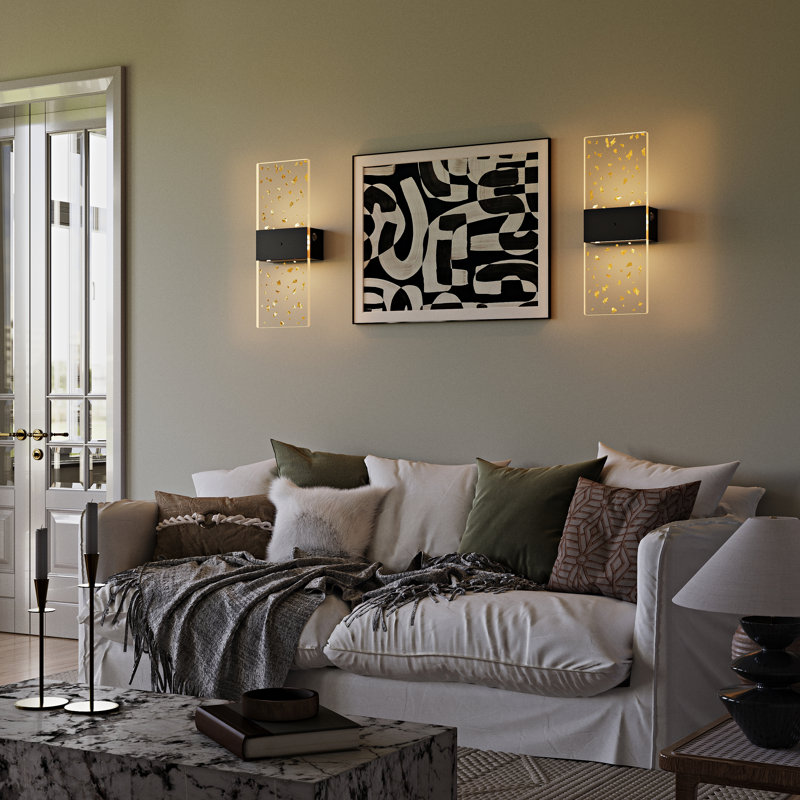 Battery Operated Modern Dimmable Wall Sconce, Matte Black