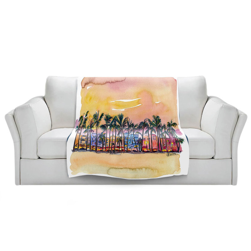  Couverture Miami Ocean Drive, 51 po x 60 po