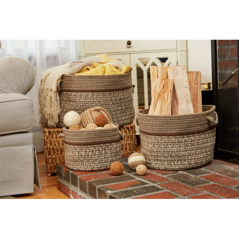 Panier en tissu, H 8 po x l 10 po x P 10 po, Moka