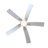 Modern 52" Indoor Matte Black Flush Mount Ceiling Fan with Integrated LED, Remote and  5 Two-Tone Blades-1206328072-1206328079