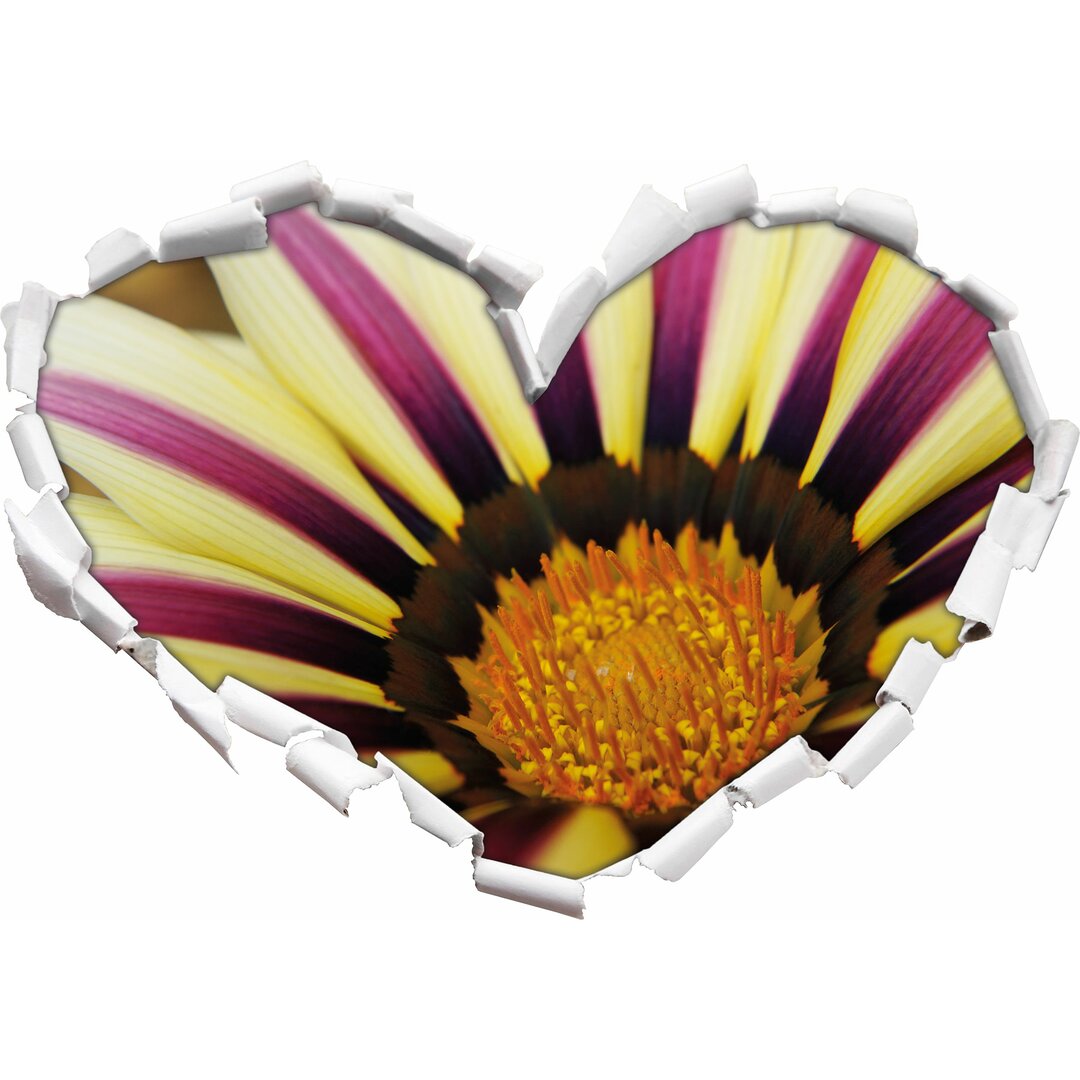 Wunderschöner gestreifter Blumen-Wandsticker