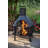 Joy by Endless Summer, Black Wood Burning Outdoor Firehouse with Chimney