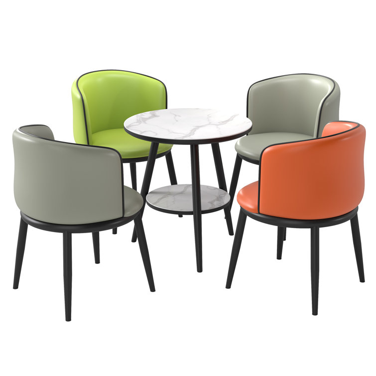 4-Person Three Leg Round Dining Table Set