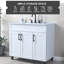 Ensemble de meuble-lavabo simple blanc 36 po