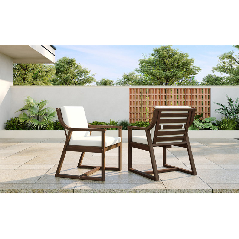 Ensemble de 2 chaises de patio, Moka