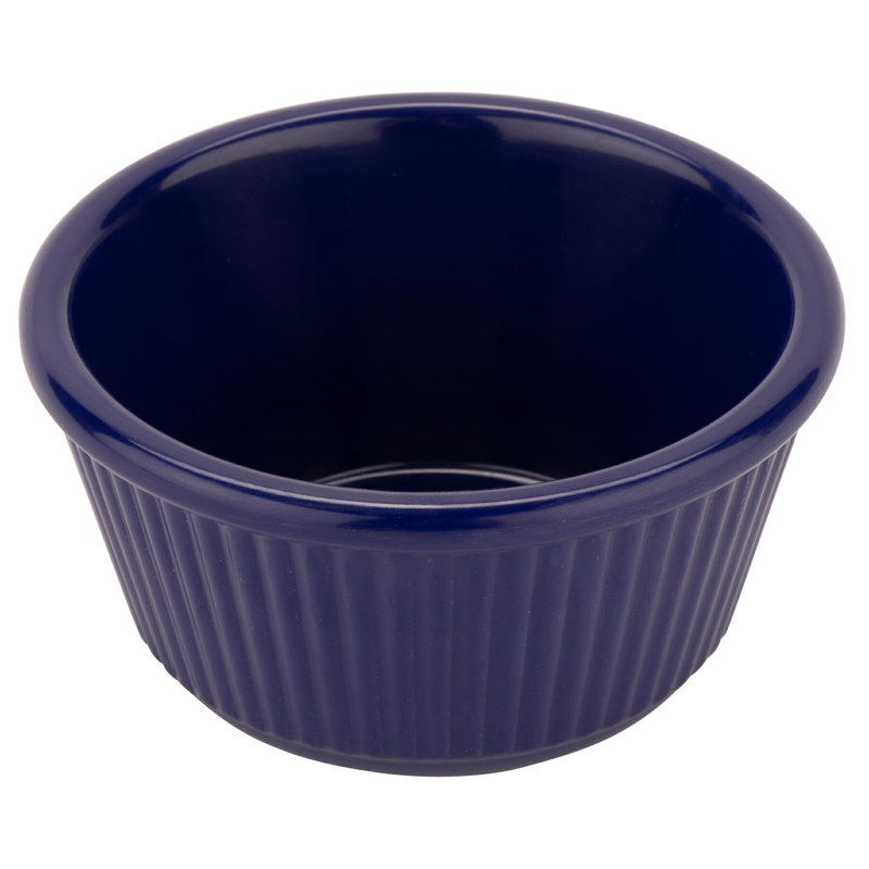 G.E.T. Melamine 12 Piece Ramekin / Soufflé Dish Bakeware Set, Navy Blue