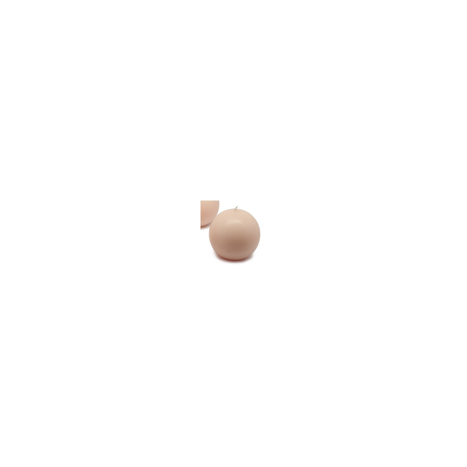 Ball Candle, 2" Diameter, Set of 12, Ivory