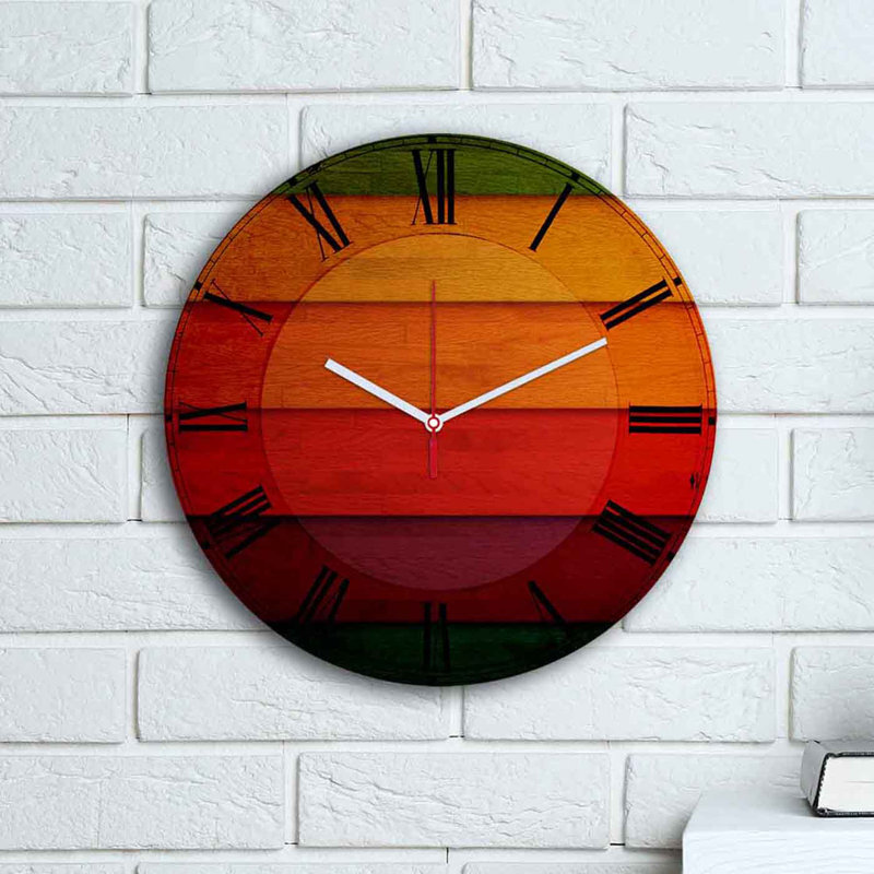 Horloge murale élégante Elegant, 11,8 pouces de diamètre | 100% panneau de fibres à densité moyenne avec une épaisseur de 0,2 pouce | Design élégant pour la maison ou le bureau | La montre moderne ajoute de la sophistication à n'importe quel espa