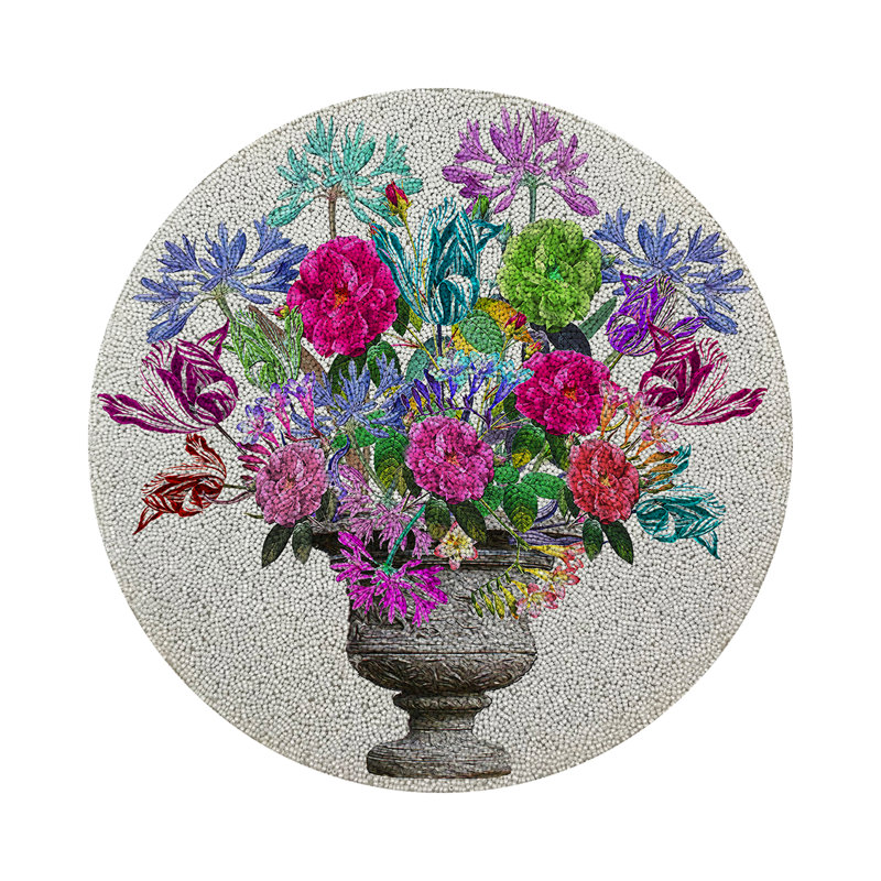 Glass Beads Round Beaded Placemats