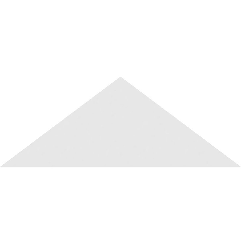 Triangle Surface Mount Non-Functional Brickmould Frame PVC Gable Vent 12/12 Pitch, 17" H x 34" W