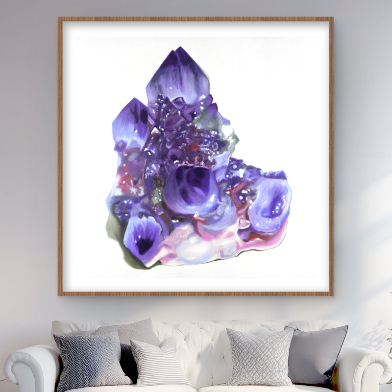 Améthyste - mauve, reproduction mat moderne encadrée pour la décoration intérieure