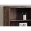 Bibliothèque à 5 niveaux, stratifié brun, style moderne pour le bureau et la chambre à coucher, tablettes contemporaines personnalisables H 48 po et rangement supplémentaire
