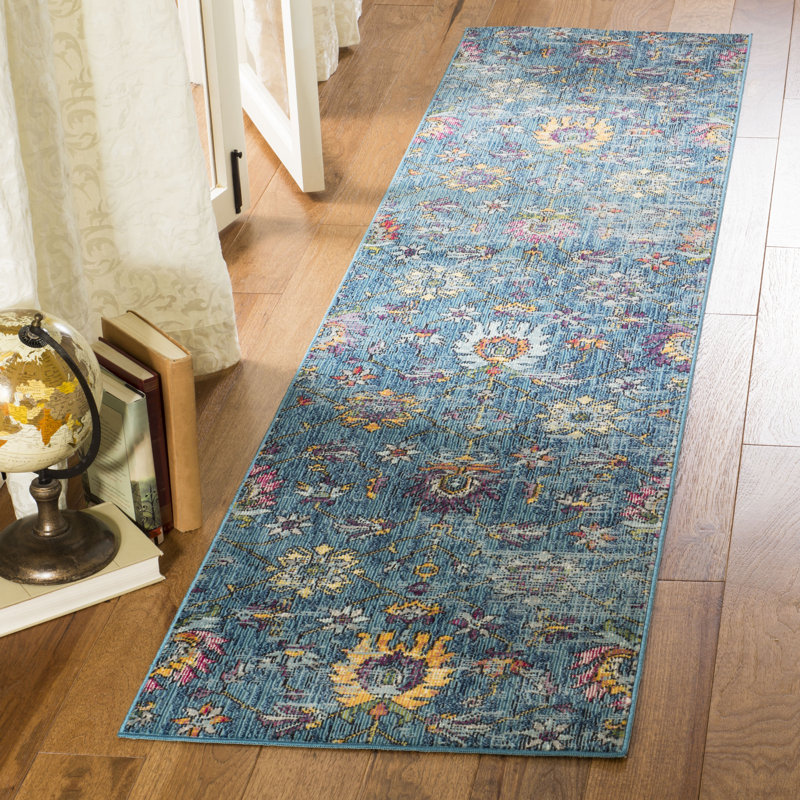 Athiya 100 Performance Floral Rug, Runner 2' x 8'
