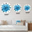 Blue Turquoise Cloud Abstract - horloge murale moderne-60187287