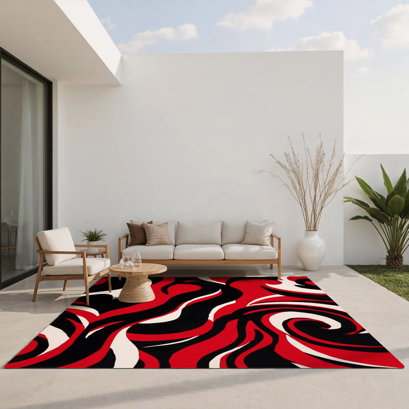 Tapis intérieur et extérieur Cerise Tide, Rectangle 1 pi 6 po x 2 pi 6 po