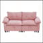 Canapé-lit convertible en velours de 73 pouces avec canapé-lit et matelas escamotable-1214033648
