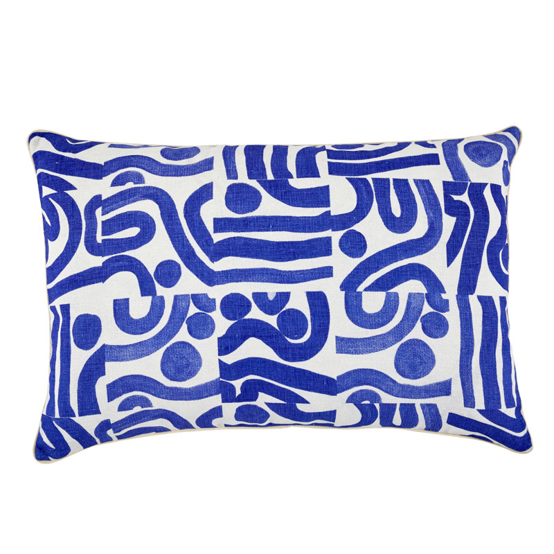Ocean Rectangular Linen Pillow Cover & Insert