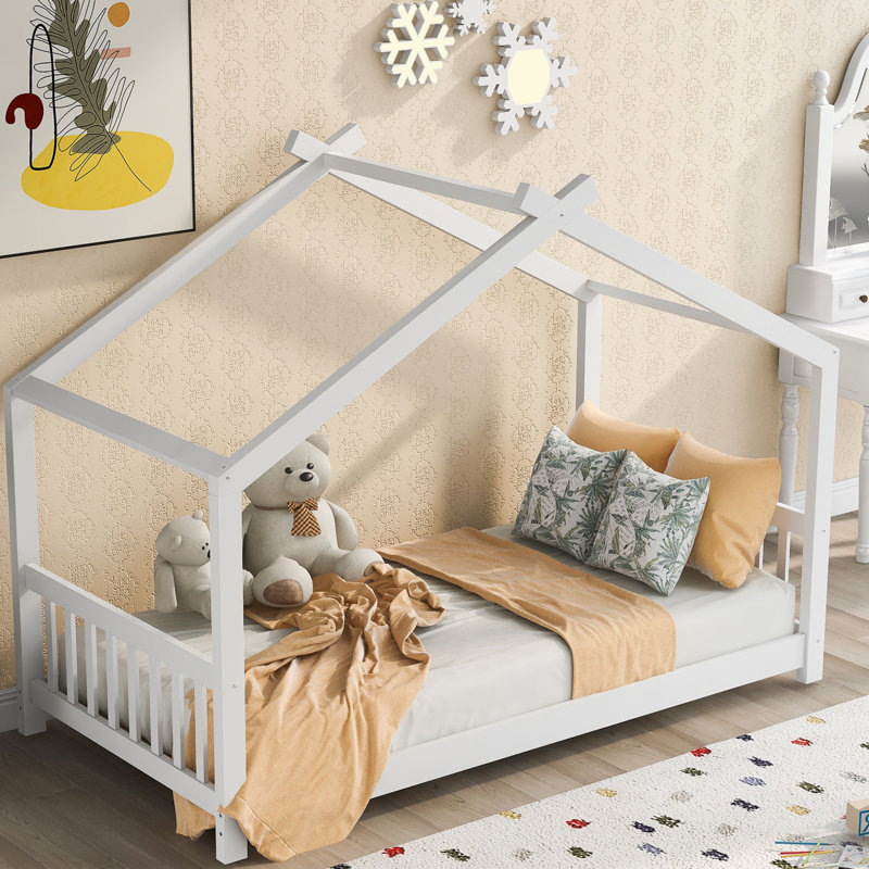 Lit plateforme House, Blanc