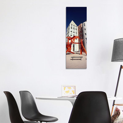 Lao Tzu Sculpture In A City, Denver City, Denver, Colorado, USA - Wrapped Canvas Panoramic Print