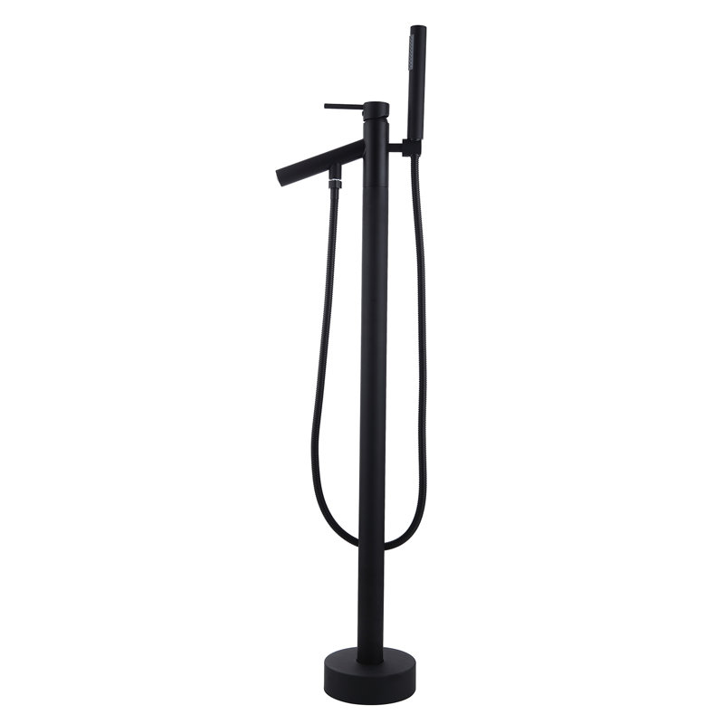 1 Handle Freestanding Tub Filler, Matte Black