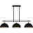 Cleo 3-Light Matte Black Linear Chandelier