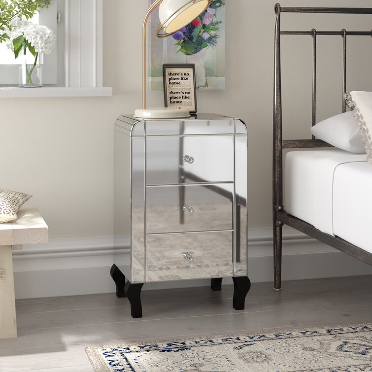 Mercer41 Glass Bedside Table & Reviews 