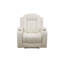 Fauteuil inclinable en cuir blanc-304909366