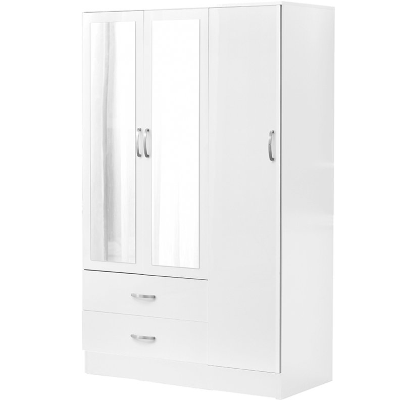 Everheart 3 Door Solid Wood Wardrobe