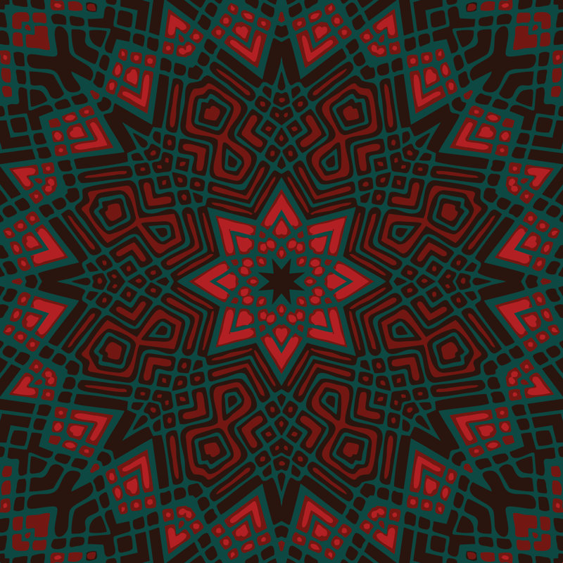 Wagner Campelo Mandala 2 - Impression sur toile tendue, H 12 po x l 12 po, Toile tendue, Non