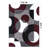 Amirr Geometric Burgundy/Gray/White Woven Area Rug – Modern Abstract Polypropylene Carpet for Living Room, Bedroom, or Kitchen-697969696