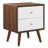 Transmit 2-Drawer Nightstand In Walnut White