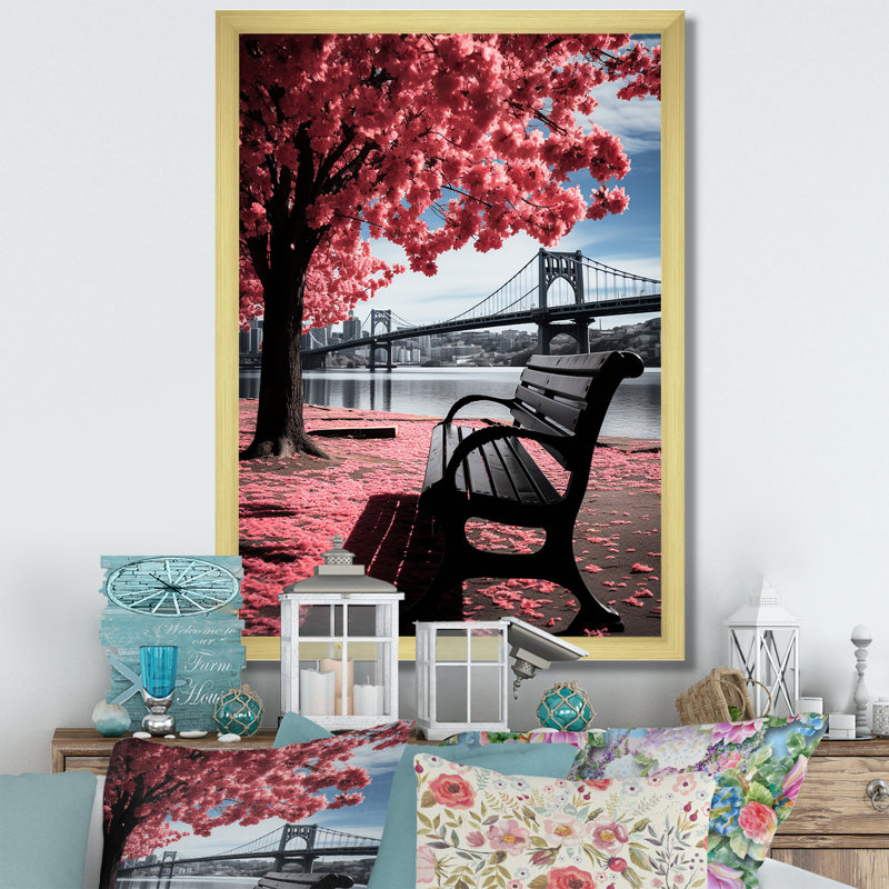Pittsburgh Beautiful Cityscape - Cityscapes Canvas Print, H 44 po x l 34 po x P 1,5 po, Encadrement doré