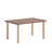 Melvarn Outdoor Patio Steel 37.4" Rectangular Coffee Table with Wood-Look Grain Top