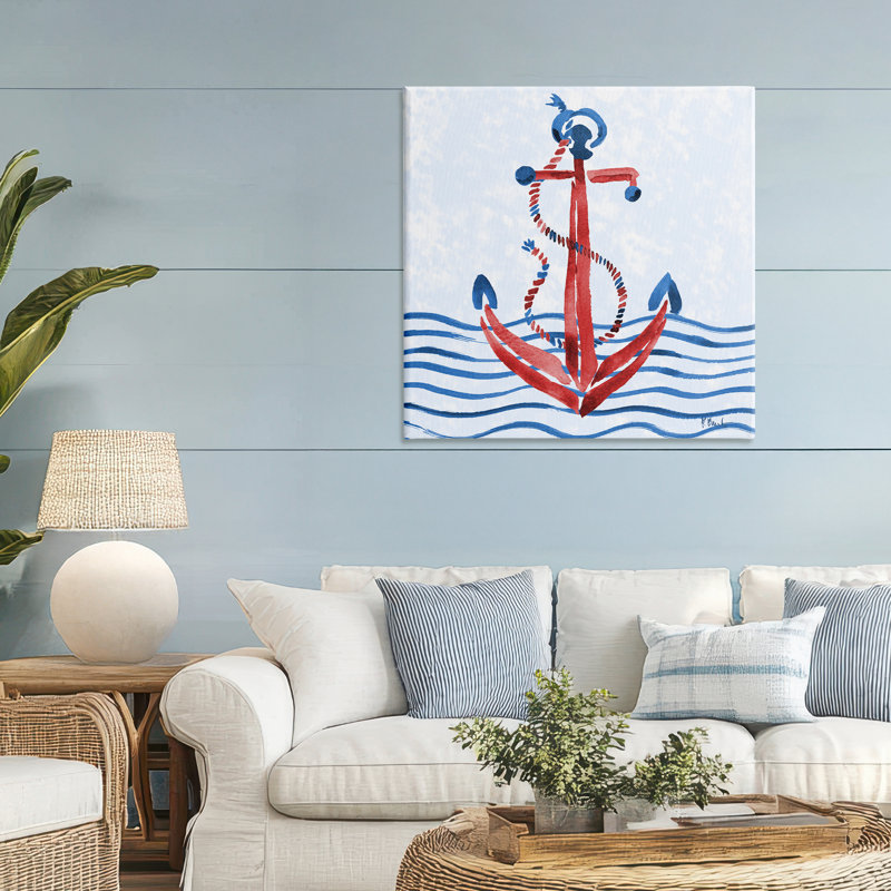 «Brushstroke Anchor», toile par Paul Brent, H 36 po x l 36 po