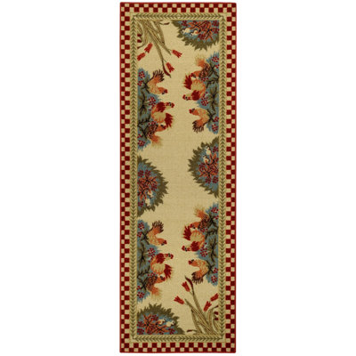 Tapis de cuisine coq checker Rishel