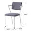 Chaise de bureau rembourrée à dossier ouvert-133400989