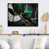 Toile avec cadre flottant noir