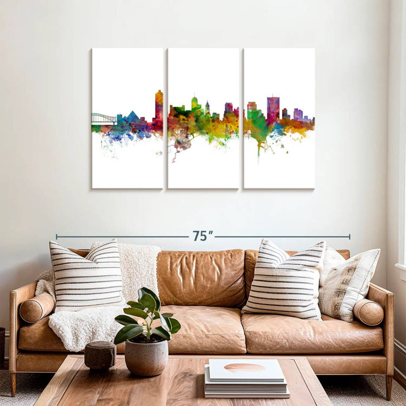 Rorry Memphis Tennessee Skyline II, 36" H x 57" W