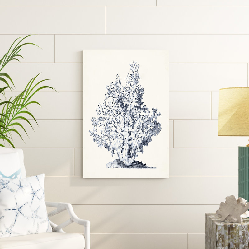Bleu / corail antique I, H 36 po x l 24 po x P 1,25 po
