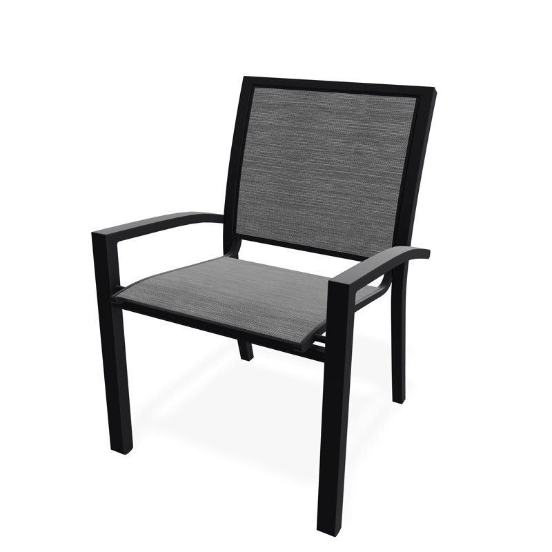 Kendall Outdoor Dining Chair, Black, Collect Charcoal