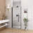 34" W X 72" H Semi-Frameless Circular Pivot Shower Door In Matte Black With 1/4" (6Mm) Thick SGCC Tempered Glass-123210345