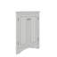 Armoire de coin triangulaire avec tablettes réglables et portes chics-118039128