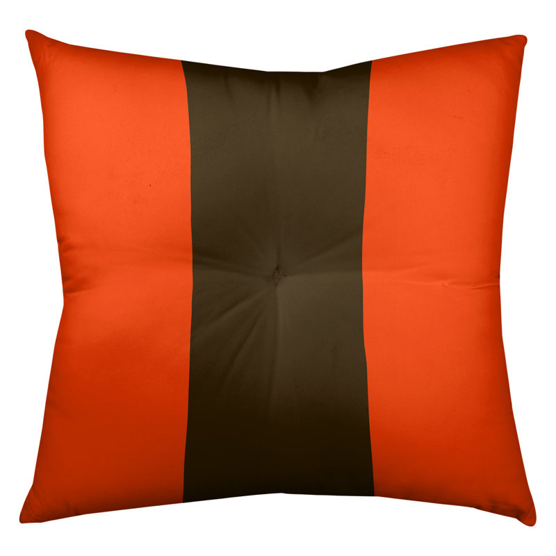 Coussin de plancher touffeté , 26 po x 26 po, Orange / Brun