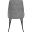 De 2 chaises grises modernes de style Mid-Century - dossier solide, pieds en métal gris acier confortables, design de pieds