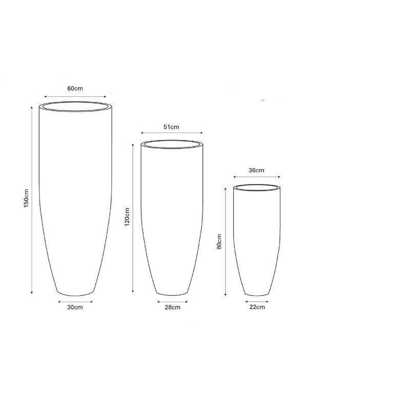 ShipstStour Handmade Pot Planter, 80 cm H x 36 cm W x 36 cm D