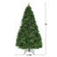 Arbre de Noël artificiel pin vert 7 pi avec 460 lumières colorées-63768299