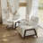Edwin Solid Wood Upholstered Recliner Transitional Traditional Wide Armchair Faux Leather / Linen-1980110391