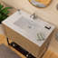 Whitehaus 37in Countertop Vanity Sink with Integrated Rectangular Bowl and Overflow-115811740