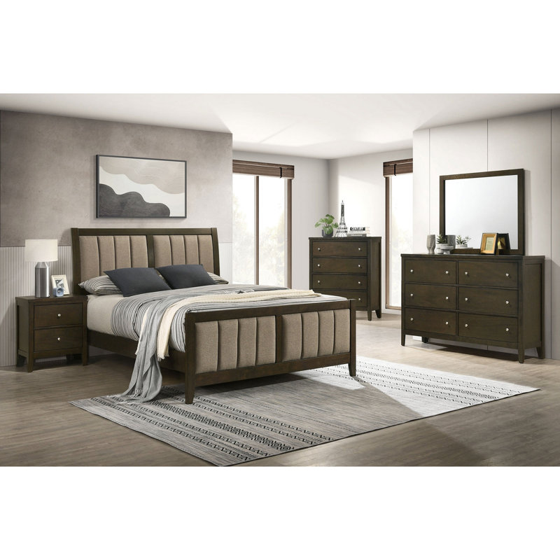 Clement Dark Cocoa 51-inch Queen Panel Bed
