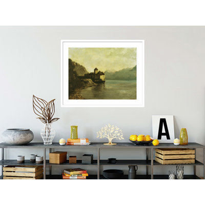 Chateau de Chillon by Gustave Courbet -Framed Giclee Print